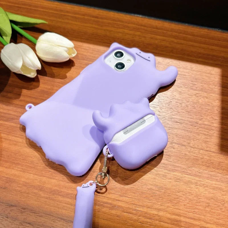 Pokemon Ditto Airpod and Phone Case