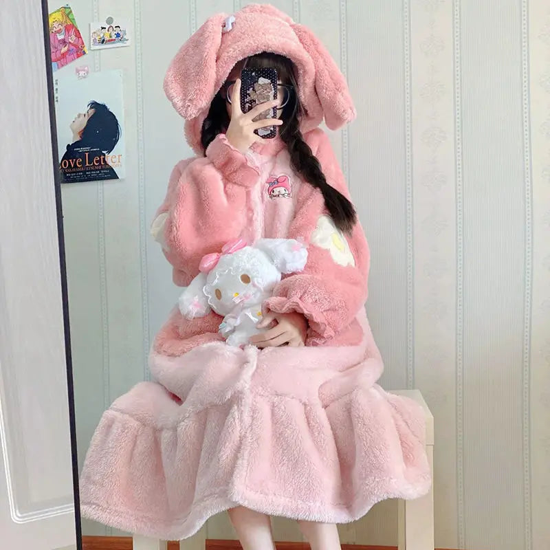 Kawaii Hello Kitty Plush Robe