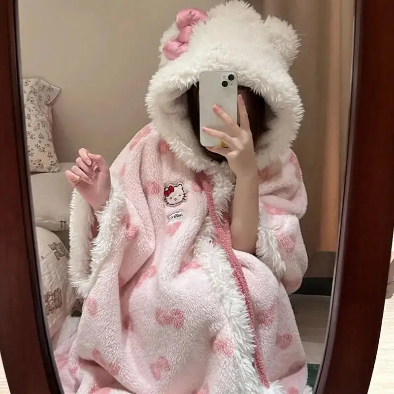 Kawaii Hello Kitty Plush Robe