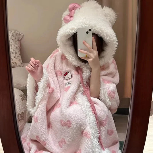 Kawaii Hello Kitty Plush Robe