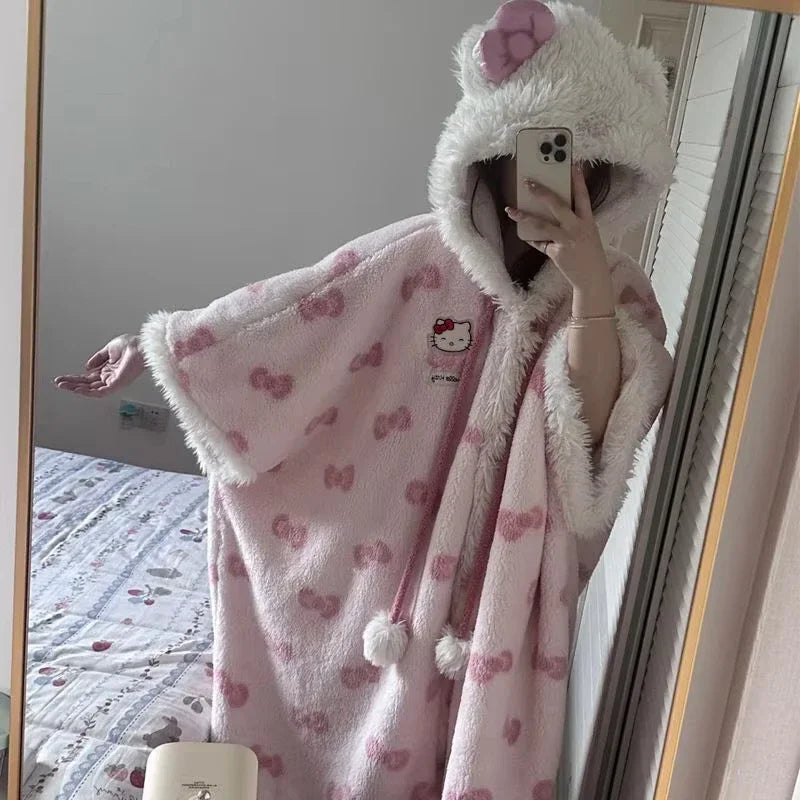 Kawaii Hello Kitty Plush Robe