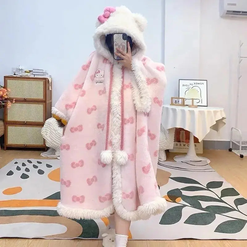 Kawaii Hello Kitty Plush Robe