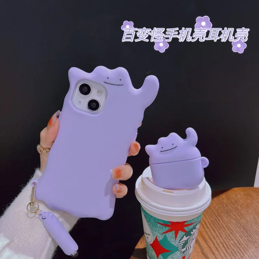 Pokemon Ditto Airpod and Phone Case