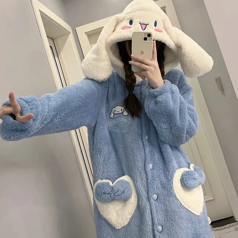 Kawaii Hello Kitty Plush Robe